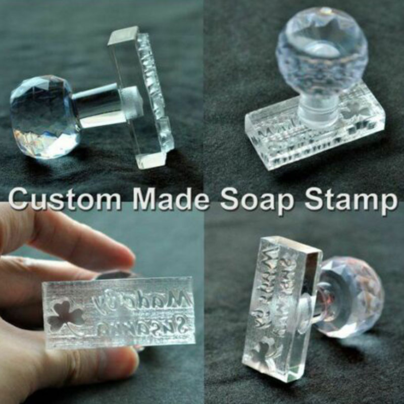 Custom made Soap Mold Stamp Personalized Logo Embosser Handmade Acrylic Glass